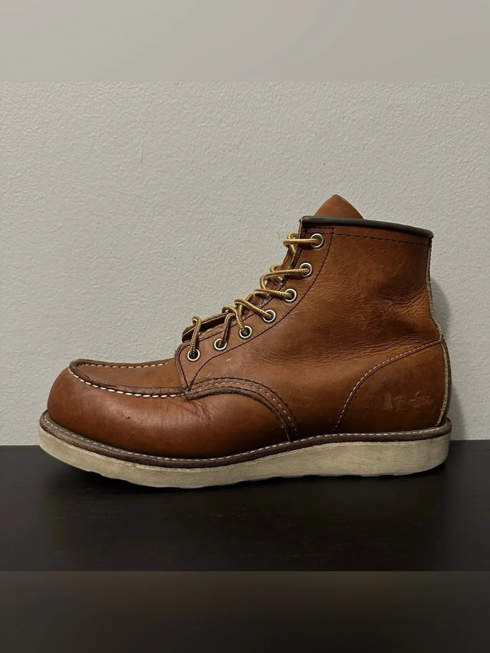 Red Wing Heritage Classic Moc Toe Boots 875 Oro Legacy Leather Mens Size 8.5 D
